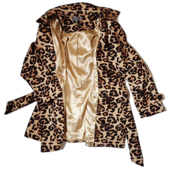 Mod Modele Leopard Print Pea Coat | Women's Size Small - Picture 2 of 10
